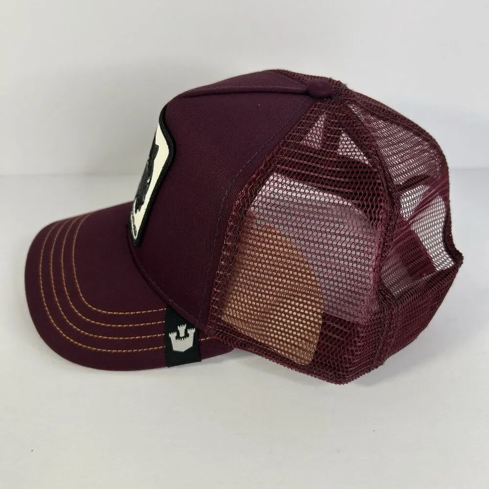 Goorin Bros The Farm Trucker Red Maroon The Panther Snapback OSFM NWT